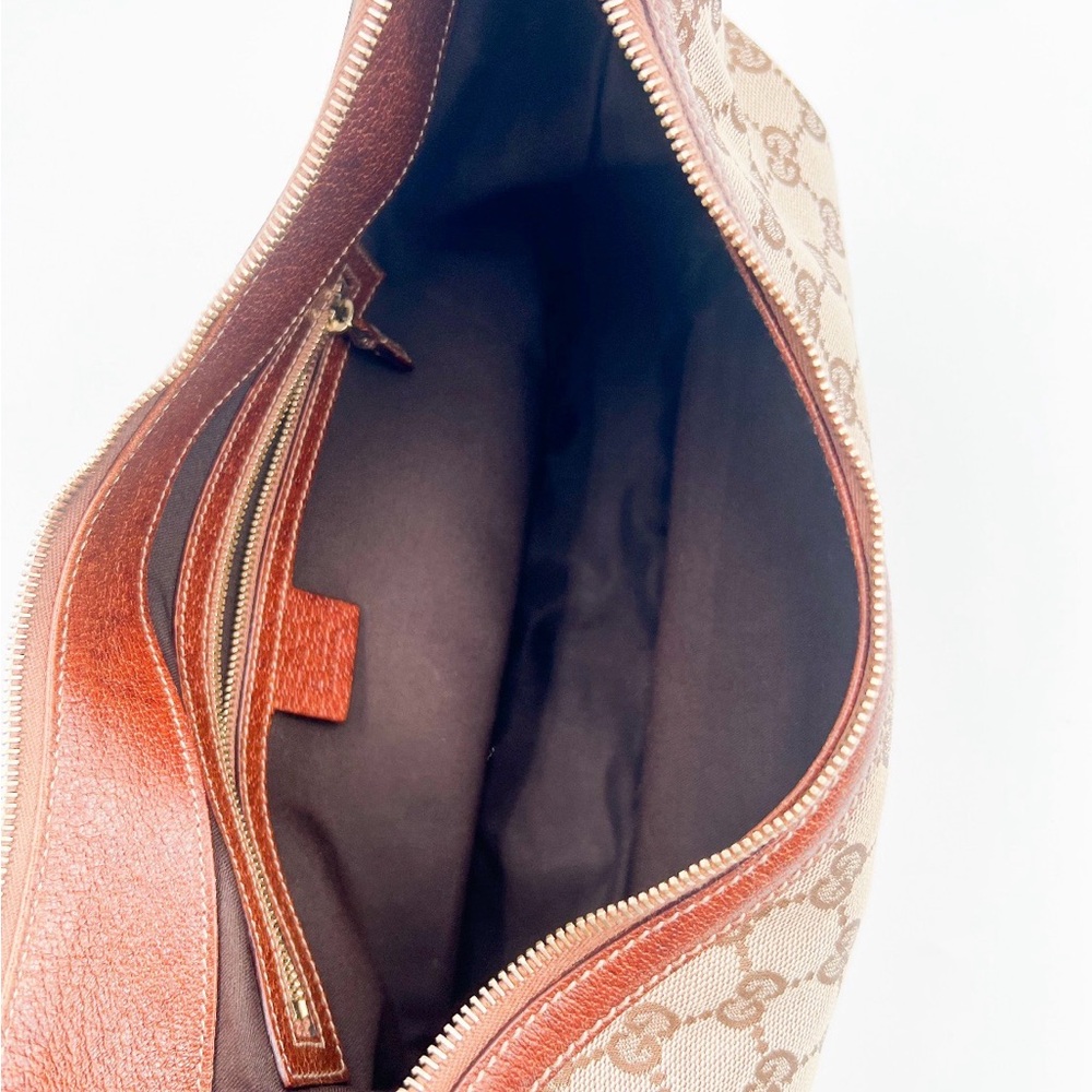 Gucci Signature Brown and Tan Hobo Bag **Entrupy Certified - Picture 5 of 16